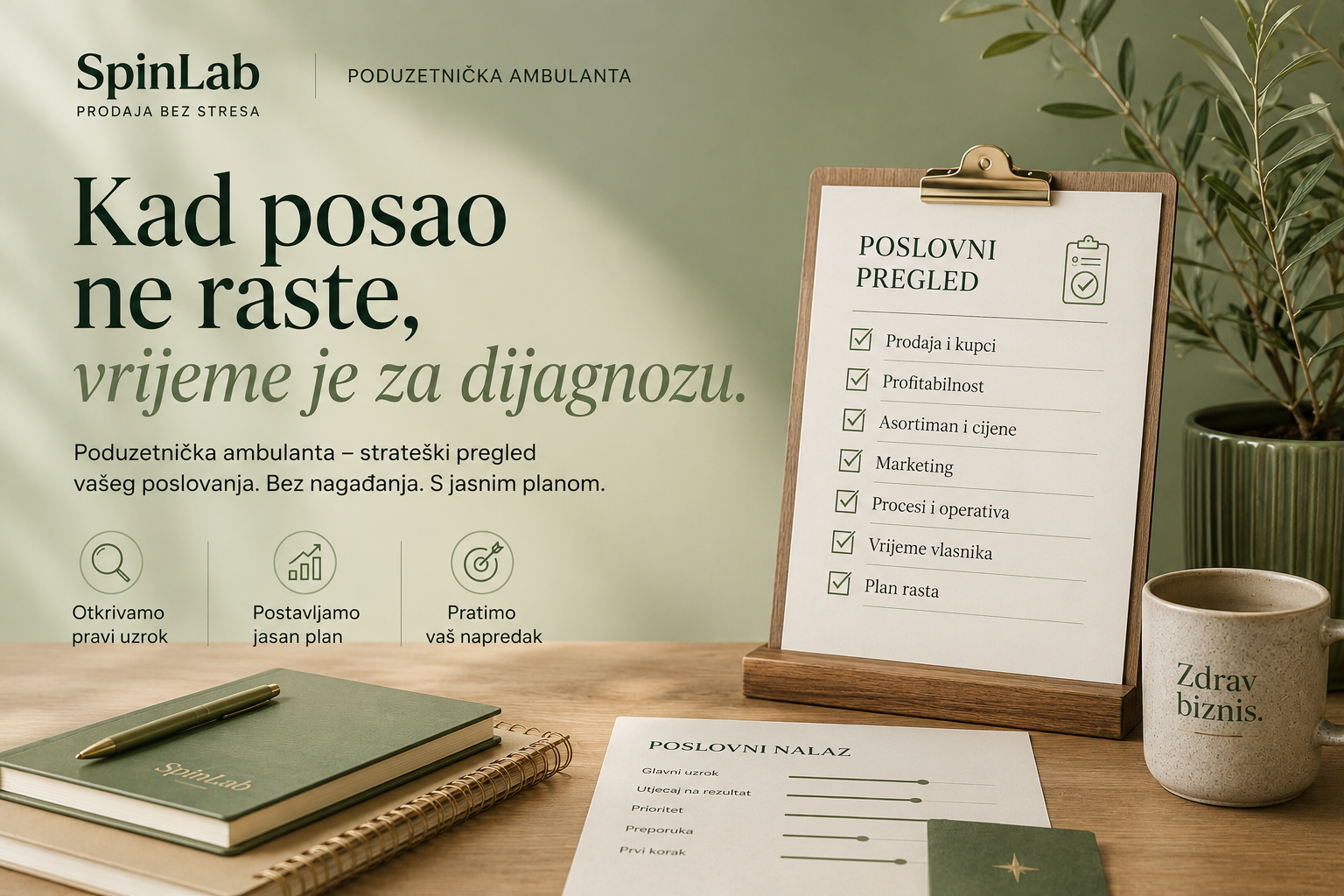 Primarne ključne riječi
• prodaja bez pritiska
• odnosna prodaja
• prodajne vještine
• edukacija prodaje
• trening prodaje
• prodajna edukacija
• poslovna prodaja
• B2B prodaja
• razvoj prodajnih vještina
• prodajni proces
Long-tail ključne riječi
• kako povećati prodaju bez agresivne prodaje
• kako voditi prodajni razgovor
• kako postavljati prodajna pitanja
• kako pratiti prodajne prilike
• kako organizirati prodajne aktivnosti
• kako graditi povjerenje u prodaji
• kako prodavati usluge
• prodaja za poduzetnike
• prodaja za male poduzetnike
• prodaja bez nagovaranja
Edukacije
• edukacija prodajnih timova
• in house prodajna edukacija
• prodajni trening za tvrtke
• radionica prodajnih vještina
• edukacija za voditelje prodaje
• razvoj prodajnih timova
• prodajna akademija
Leadership + prodaja
Budući da radiš puno s menadžerima:
• vođenje prodajnog tima
• razvoj prodajnog tima
• coaching prodavača
• prodajni coaching
• prodajni KPI
• upravljanje prodajom
• prodajna strategija
Brendirani pojmovi koje bih agresivno gradio
Ovo su zapravo tvoji budući SEO aduti:
• SpinLab
• SpinLab prodaja
• SpinLab edukacije
• Tajni život prodavača
• Prodaja bez stresa
• Dnevni sat prodaje
• Irena Boljun
• Irena Boljun prodaja
• odnosna prodaja
poduzetničke muke, dijagnoza poslovanja, kako povećati profitabilnost